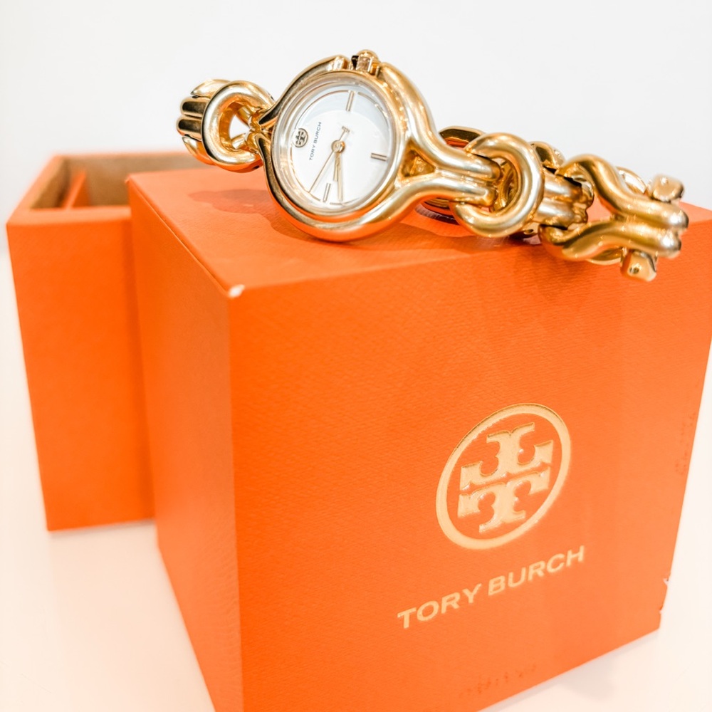 Tory Burch Gold Knot Bracelet Watch